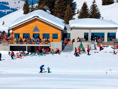 Gemütliche Hütten laden zum Einkehrschwung ein © Bergbahnen Obersaxen-Mundaun