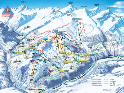 Pistenplan Obersaxen-Mundaun