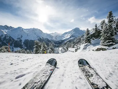 Blick auf eine Piste von Nendaz © Etienne Bornet