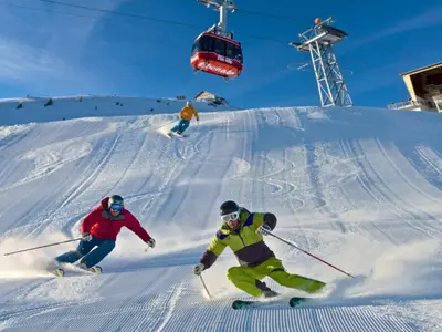 Gondelbahn über der Piste in Ebenalp © Luftseilbahn Wasserauen-Ebenalp