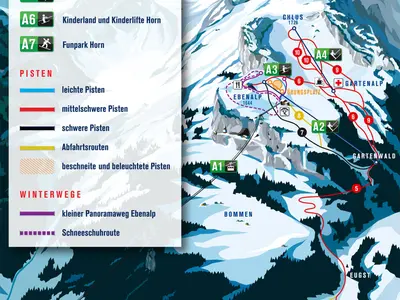 Pistenplan Ebenalp-Horn