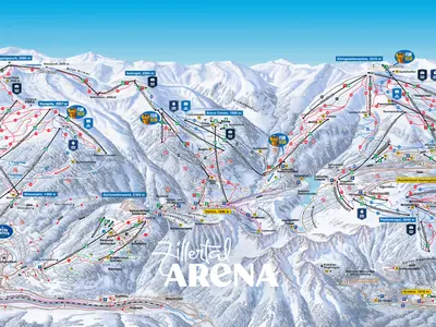 Pistenplan Zillertal Arena