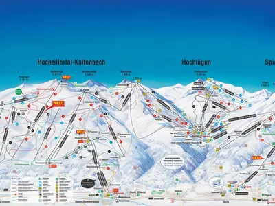 Pistenplan Ski-Optimal Hochzillertal / Kaltenbach