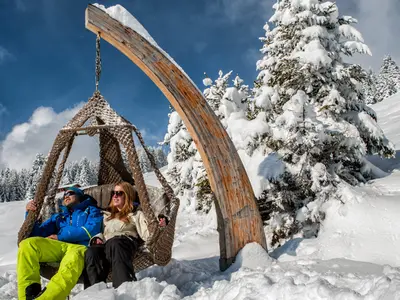 Paar beim Entspannen in einer Wohlfühlstation in Serfaus-Fiss-Ladis © Serfaus-Fiss-Ladis / Andreas Kirschner