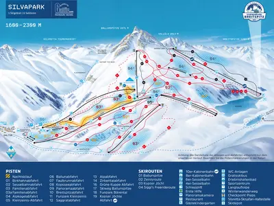 Pistenplan Silvretta Galtür