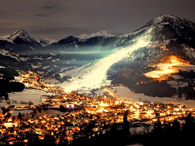 Blick auf den nächtlichen Gaisberg bei Kirchberg © Kitzbüheler Alpen - Brixental