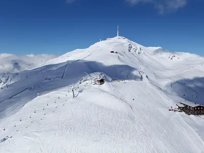 Ganz oben im Skigebiet Kitzbühel © Bergbahn AG Kitzbühel