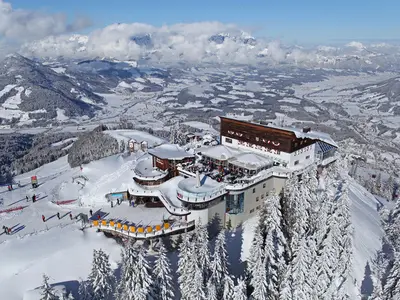 Skihütte im Skigebiet Kitzbühel © Bergbahn AG Kitzbühel