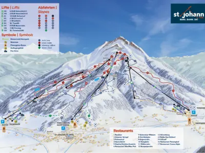 Pistenplan St. Johann in Tirol