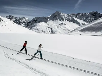 Langlaufen am Rifflsee © Pitztaler Gletscherbahn
