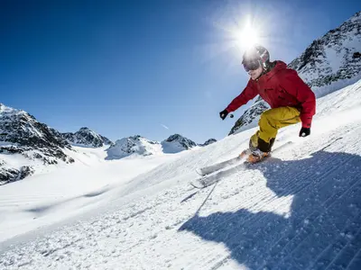 Skifahren am Pitztaler Gletscher © Pitztaler Gletscherbahn - Daniel Zangerl
