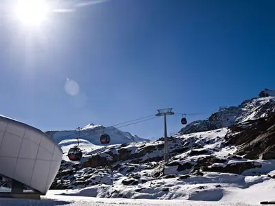 Talstation der neuen Wildspitzbahn auf 2.840 m © Pitztaler Gletscherbahn