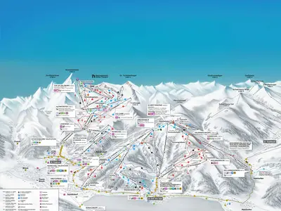Pistenplan Zell am See-Kaprun