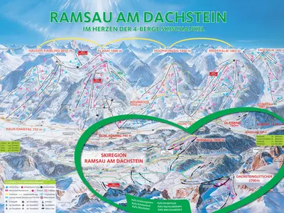 Pistenplan Ramsau-Dachstein - Ski amadé