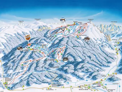 Pistenplan Grünau - Kasberg