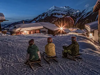 Nachtrodeln im Skigebiet Silvretta Montafon © Silvretta Montafon / Daniel Zangerl