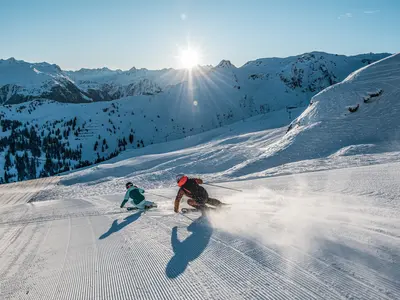 Skifahren auf der Nova Exklusiv im Skigebiet Silvretta Montafon © Silvretta Montafon / Daniel Hug