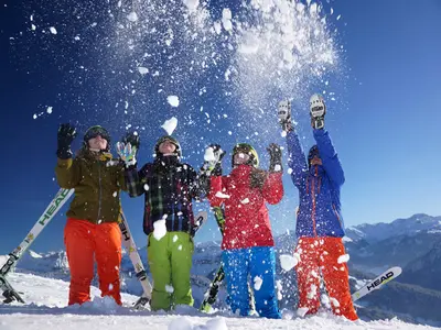 Skifahrer in Andelsbuch © Bergbahnen Andelsbuch