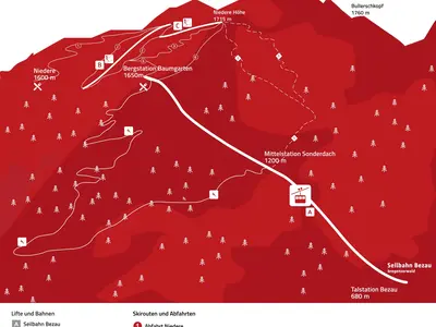 Pistenplan Andelsbuch-Bezau