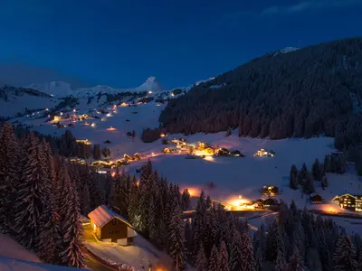 Nachtaufnahme von Damüls © Seilbahnen Damüls Mellau