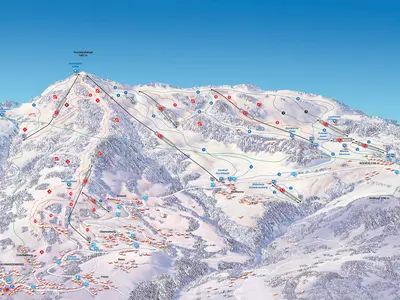 Pistenplan Skiregion Bödele