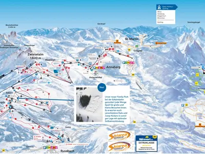Pistenplan Skiregion Dachstein West