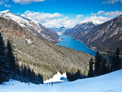 Breitlahnerskiroute im Skigebiet Pertisau © Joris van Drooge