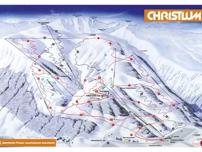 Pistenplan Achensee - Christlum