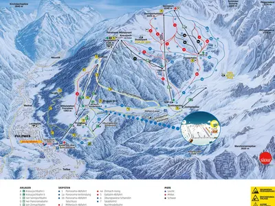 Pistenplan Skizentrum Schlick 2000