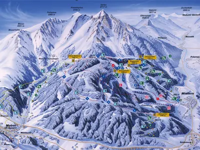 Pistenplan Serles