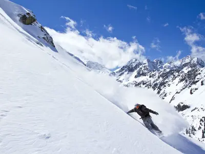 Skifahrer im Skigebiet Kühtai © Tourismusbüro Kühtai