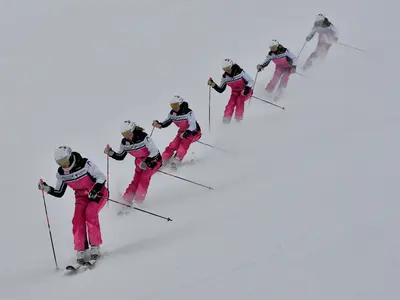 Girlies Ski Team Filzmoos Formations Europameisterschaften © Filzmoos Tourismus / Mario Curti