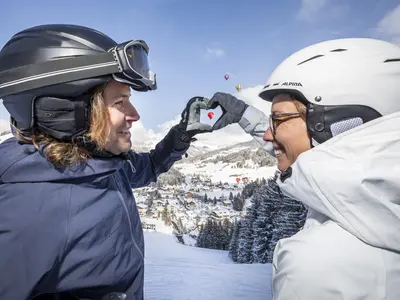 Pärchen im Skigebiet Filzmoos © Filzmoos Tourismus / Christian Fischbacher