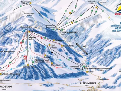 Pistenplan Radstadt-Altenmarkt - Ski amadé