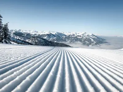 Frisch präparierte Piste im Snow Space Salzburg © Snow Space Salzburg