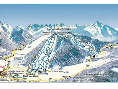 Pistenplan Gschwandtkopf, Seewaldlifte, Hinterfeldlifte