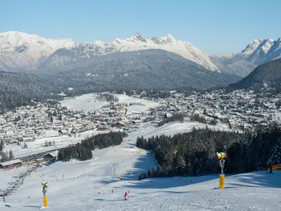Blick vom Gschwandtkopf Richtung Seefeld © Olympiaregion Seefeld
