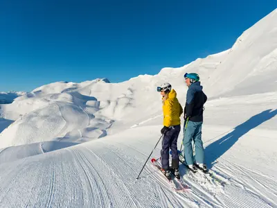 Skifahrer im Skigebiet Rauriser Hochalmbahnen © Rauriser Hochalmbahnen, Michael Gruber