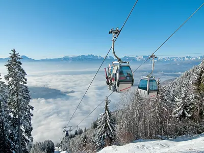 Die Gerlitzen Kanzelbahn bringt die Besucher in das Skigebiet © Adrian Hipp
