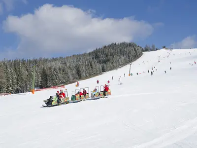 Blick auf eine Piste im Skigebiet Simonhöhe © Kärnten Werbung / Franz Gerdl