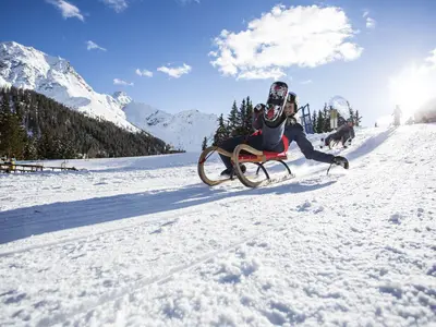 Rodeln bei Fendels © Kaunertaler Gletscherbahnen / Daniel Zangerl