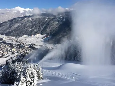 Beschneiung der Talabfahrt in der Ski- und Freizeit-Arena Bergeralm © Bergeralm