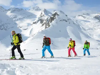 Skitour im Skigebiet Weißsee © Weißsee Gletscherwelt