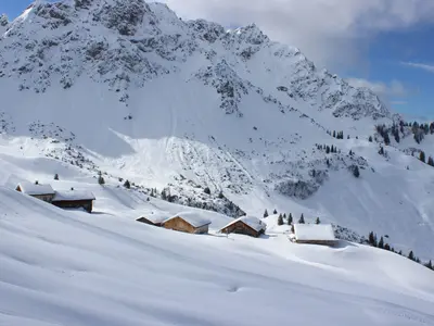 Die Alpe Oberpartnom im Winter © Wiebke Meyer - Alpenregion Bludenz Tourismus GmbH