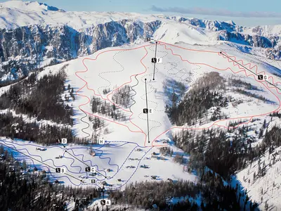 Pistenplan Aflenz-Bürgeralm