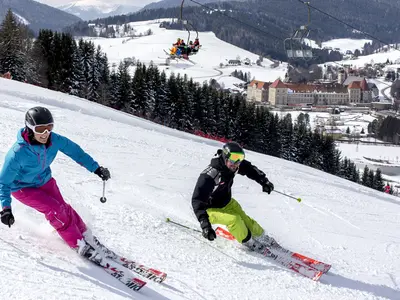 Rasante Abfahrt im Skigebiet Grebenzen © ikarus.cc
