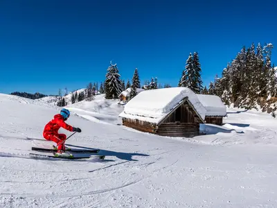 Skifahren im Skigebiet Weissensee © weissensee.com / Peter Maier