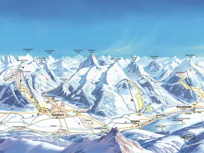 Pistenplan Skizirkus Zöblen/Schattwald