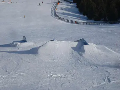 Blick auf die Obstacles im Airypark am Kreischberg © Schneehoehen.de