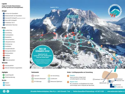Pistenplan Ehrwalder Wettersteinbahnen